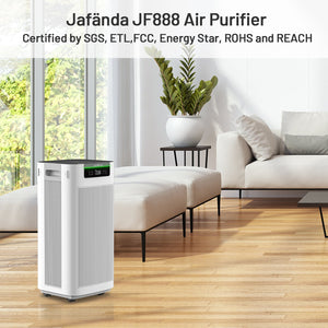 Jafända JF888 Air Purifier Replacement Filter (2 Pack) - H13 True HEPA Filter, Activated Carbon, Removes Pollen, Dust, Pet Dander, Odors, Smoke, and More - Jafanda